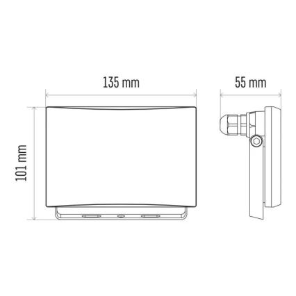 LED Floodlight LED/20W/230V IP65