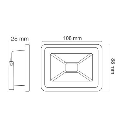 LED floodlight LED/20W/230V IP65