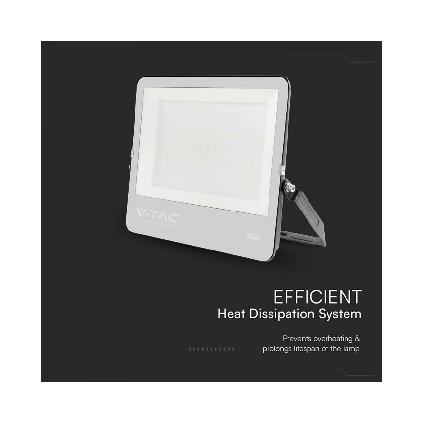 LED Floodlight LED/300W/230V 4000K IP65 black