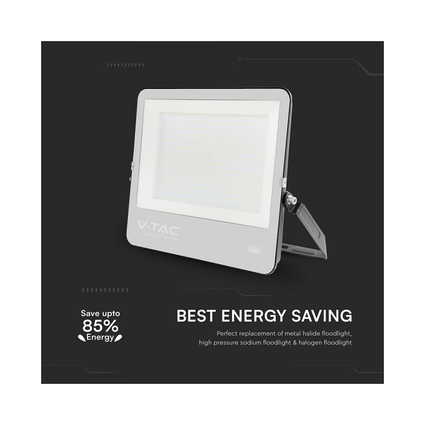 LED Floodlight LED/300W/230V 4000K IP65 black