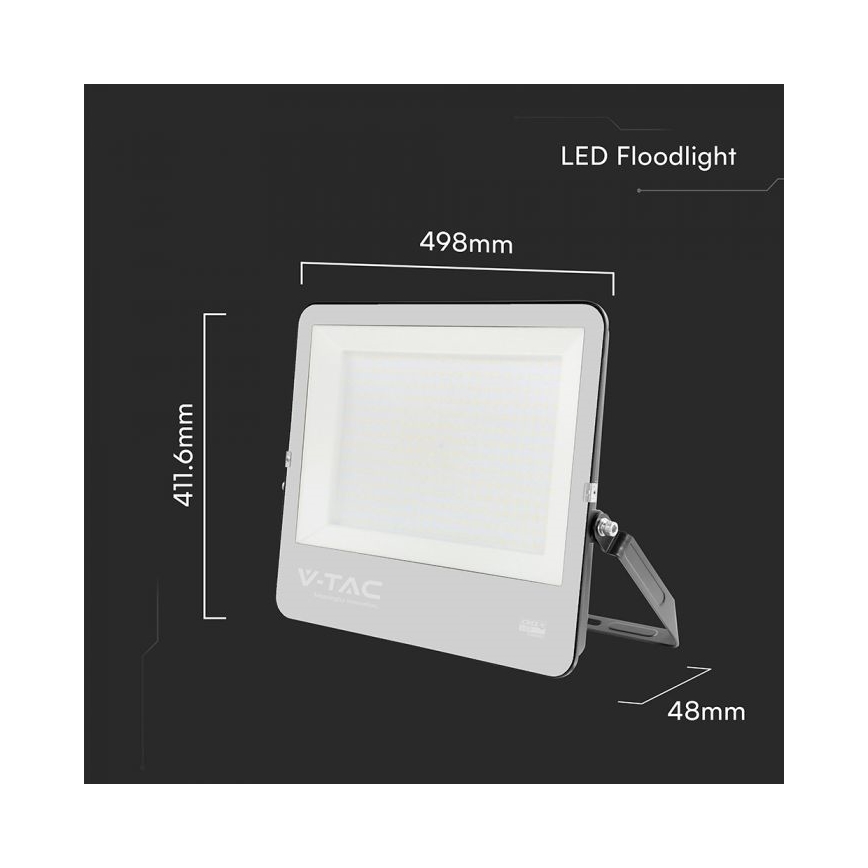 LED Floodlight LED/300W/230V 4000K IP65 black
