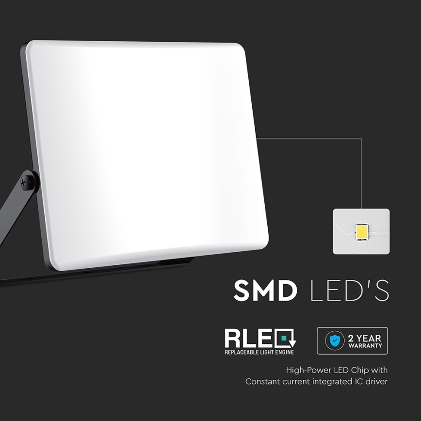 LED Floodlight LED/30W/230V 3000/4000/6500K IP65 black