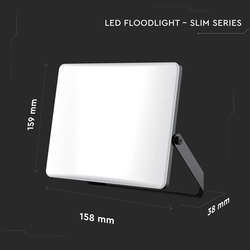 LED Floodlight LED/30W/230V 3000/4000/6500K IP65 black