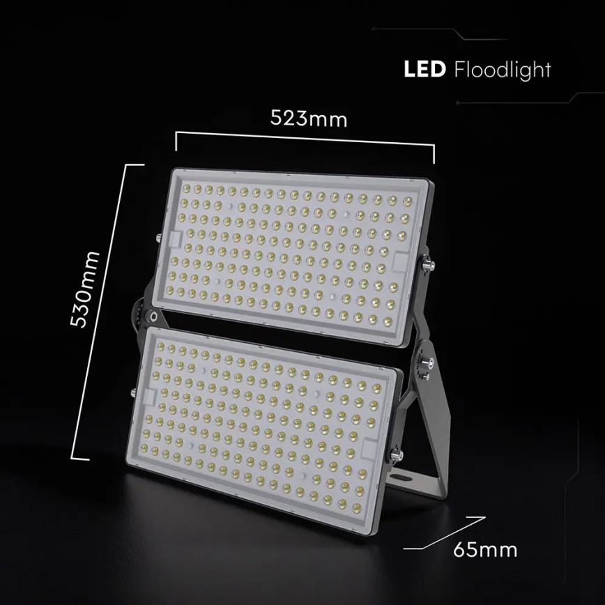 LED Floodlight LED/500W/230V 4000K IP65 gray