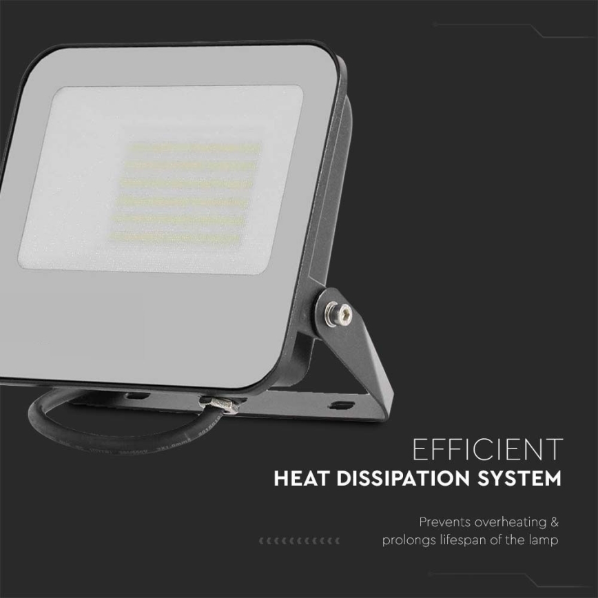 LED Floodlight LED/50W/230V 4000K IP65 black