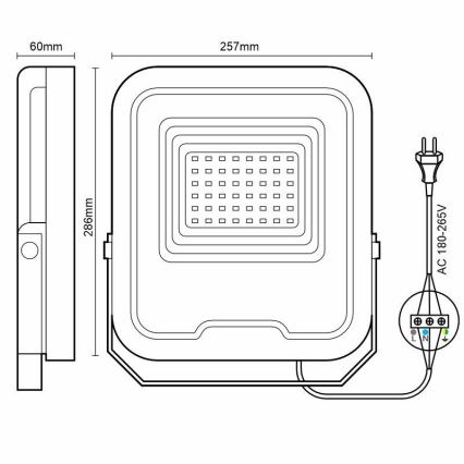 LED Floodlight PROFI LED/100W/180-265V 5000K IP65