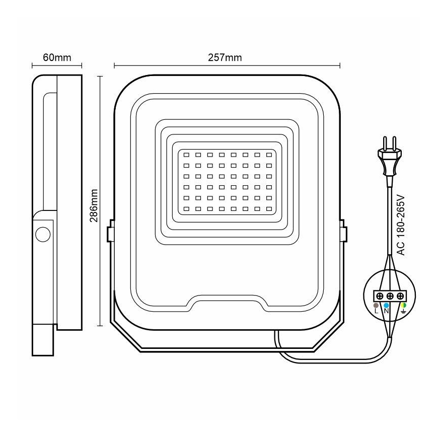 LED Floodlight PROFI LED/100W/180-265V 5000K IP65