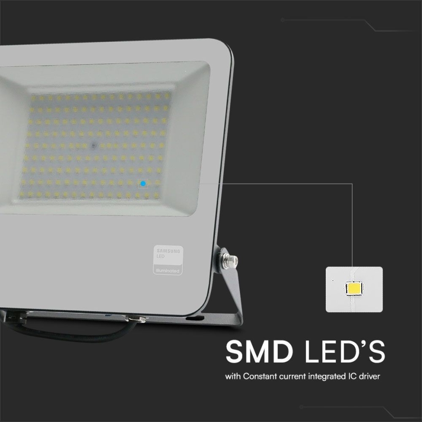 LED Floodlight SAMSUNG CHIP LED/100W/230V 6400K IP65 black