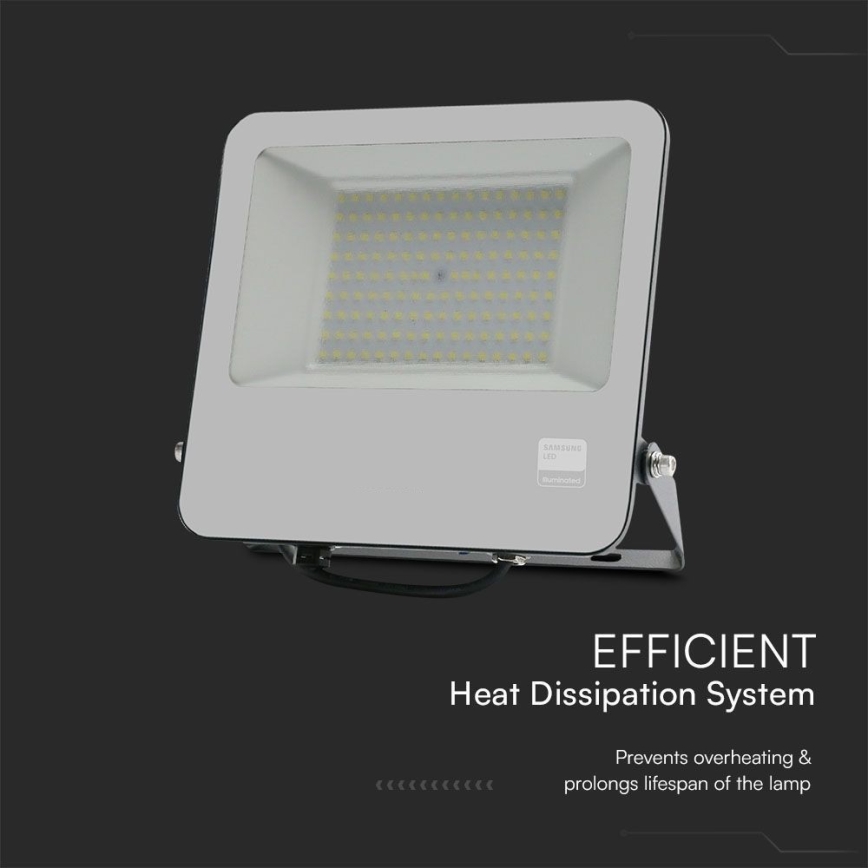 LED Floodlight SAMSUNG CHIP LED/100W/230V 6400K IP65 black