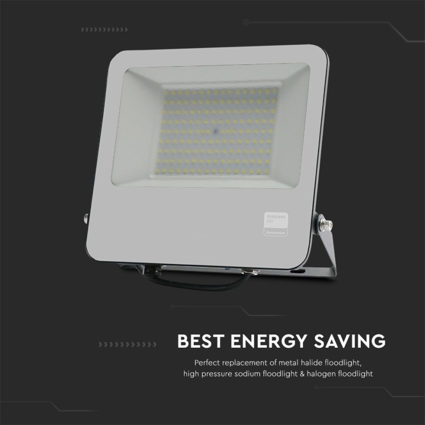 LED Floodlight SAMSUNG CHIP LED/100W/230V 6400K IP65 black