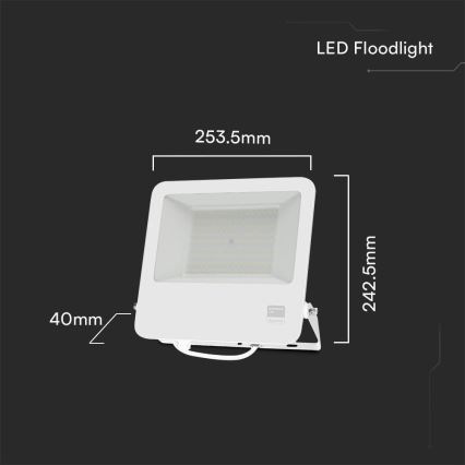 LED Floodlight SAMSUNG CHIP LED/100W/230V 6400K IP65 white
