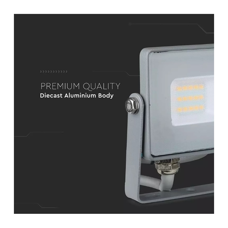 LED Floodlight SAMSUNG CHIP LED/10W/230V IP65 4000K grey