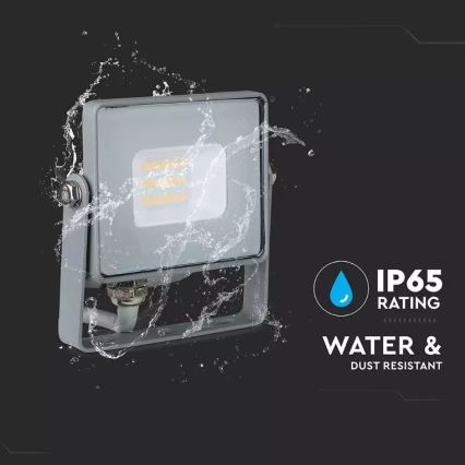 LED Floodlight SAMSUNG CHIP LED/10W/230V IP65 4000K grey