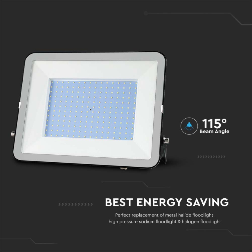 LED Floodlight SAMSUNG CHIP LED/300W/230V 6500K IP65 black