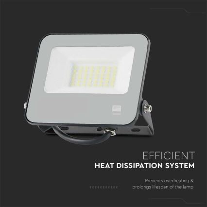 LED Floodlight SAMSUNG CHIP LED/30W/230V 4000K IP65 black
