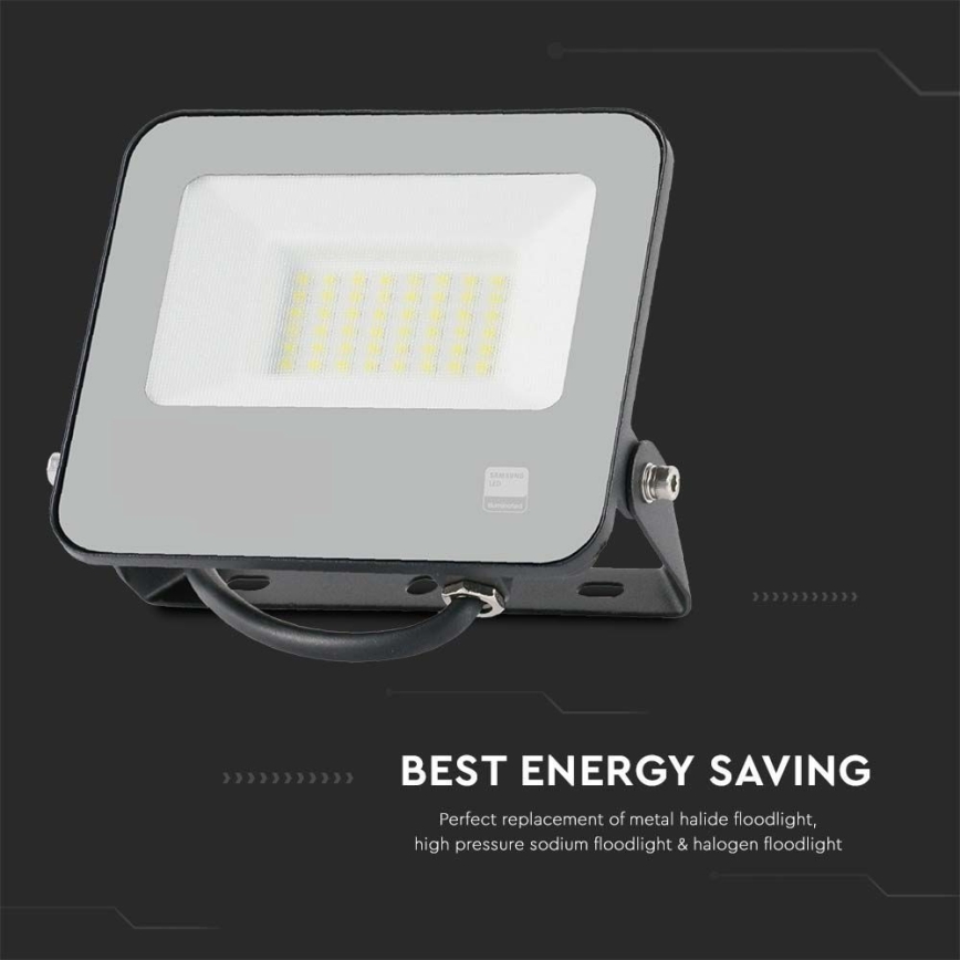 LED Floodlight SAMSUNG CHIP LED/30W/230V 4000K IP65 black