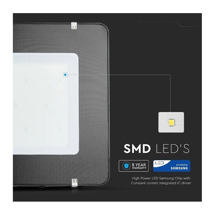 LED Floodlight SAMSUNG CHIP LED/500W/230V IP65 6400K black