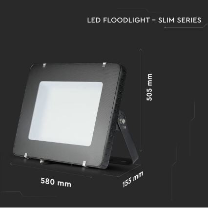 LED Floodlight SAMSUNG CHIP LED/500W/230V IP65 6400K black