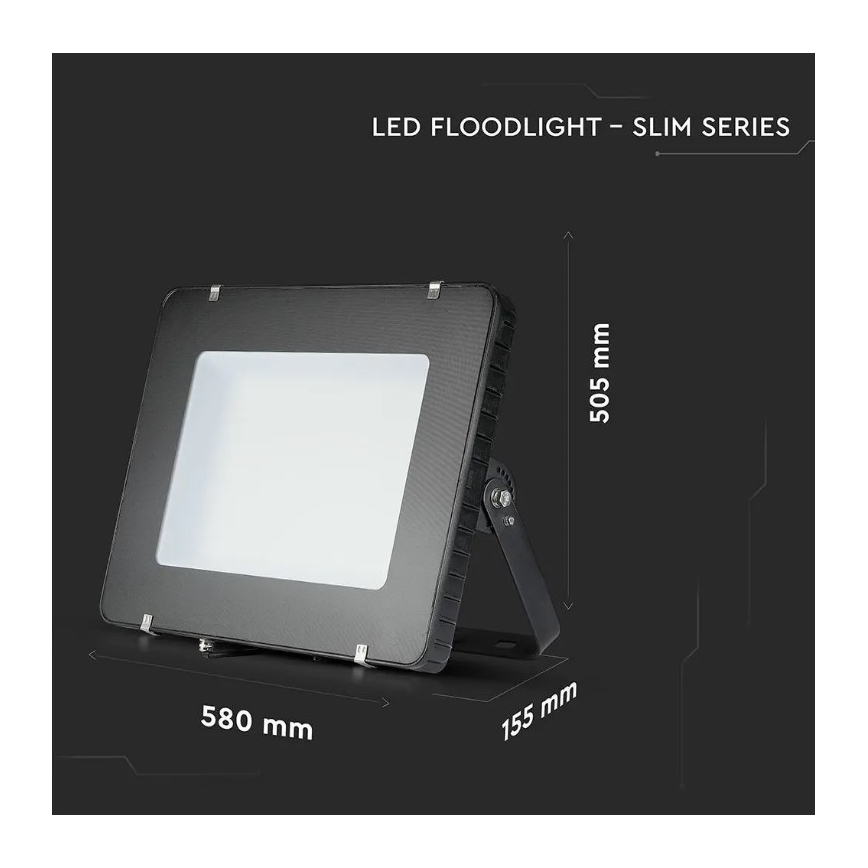 LED Floodlight SAMSUNG CHIP LED/500W/230V IP65 6400K black