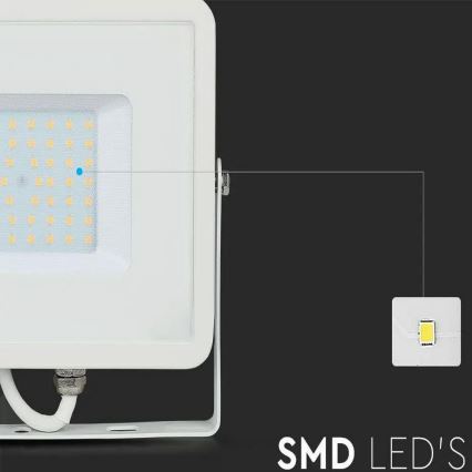 LED Floodlight SAMSUNG CHIP LED/50W/230V 3000K IP65 white