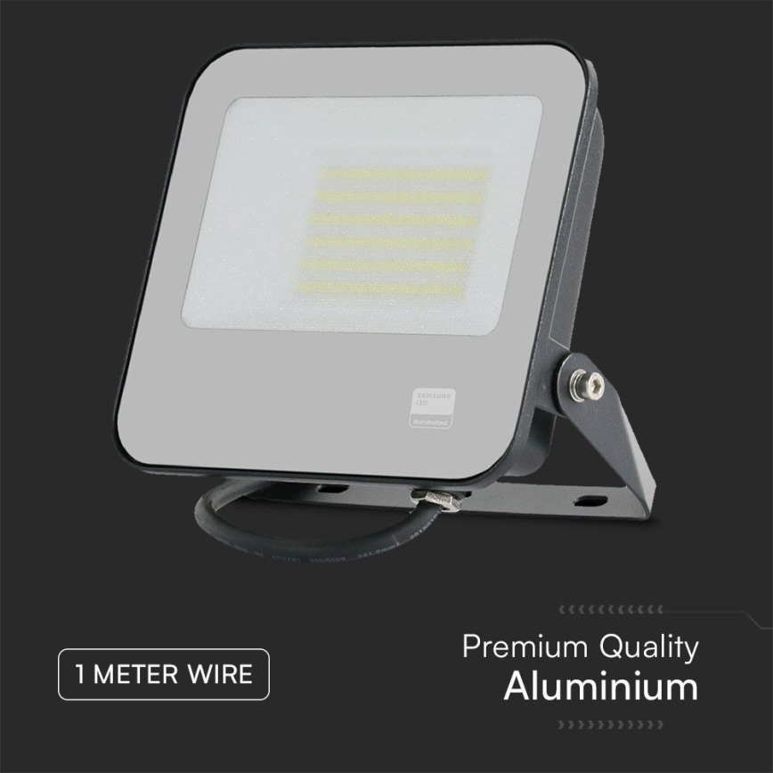 LED Floodlight SAMSUNG CHIP LED/50W/230V 4000K IP65 black