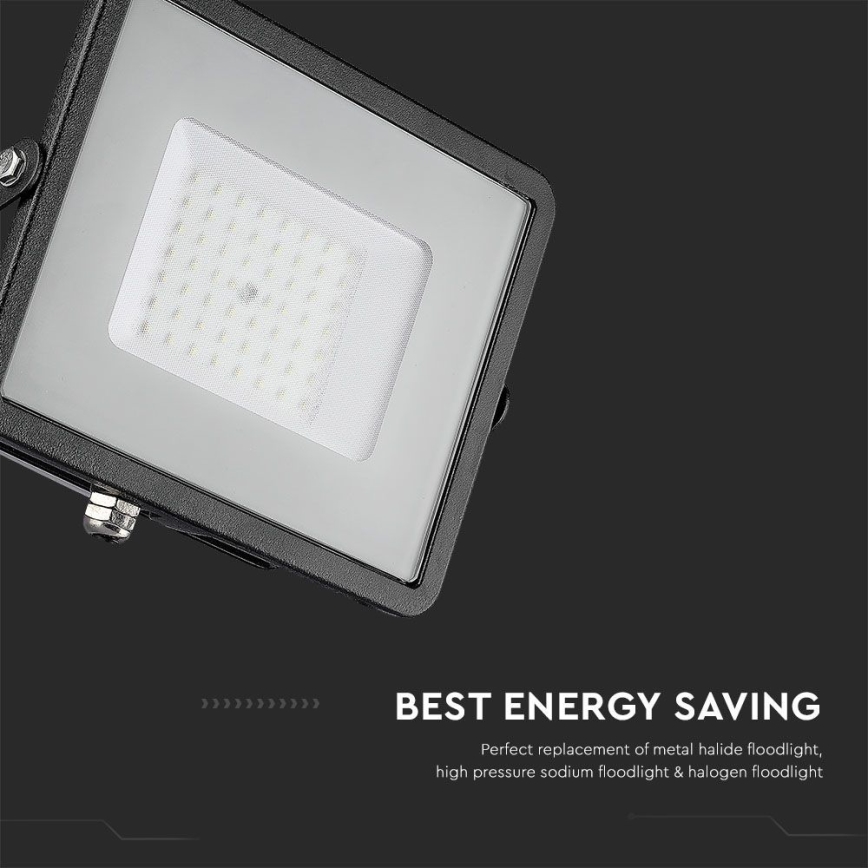 LED Floodlight SAMSUNG CHIP LED/50W/230V 6500K IP65 black
