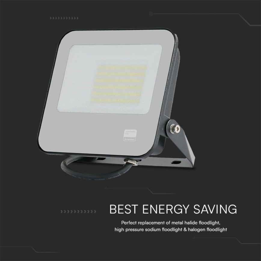 LED Floodlight SAMSUNG CHIP LED/50W/230V 6500K IP65 black