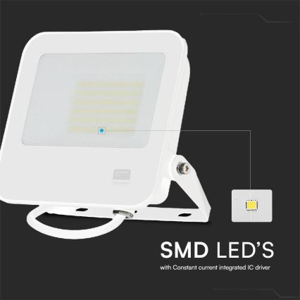 LED Floodlight SAMSUNG CHIP LED/50W/230V 6500K IP65 white