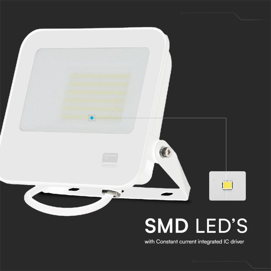 LED Floodlight SAMSUNG CHIP LED/50W/230V 6500K IP65 white