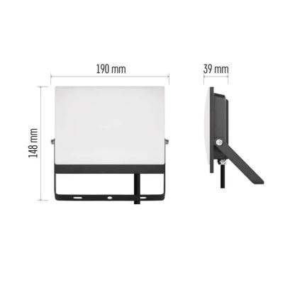LED Floodlight TAMBO EVO LED/50W/230V 4000K IP65 black