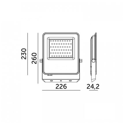 LED Floodlight ULSAN LED/100W/230V 4000K IP65