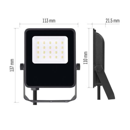 LED Floodlight VISIO LED/10W/230V 4000K IP65
