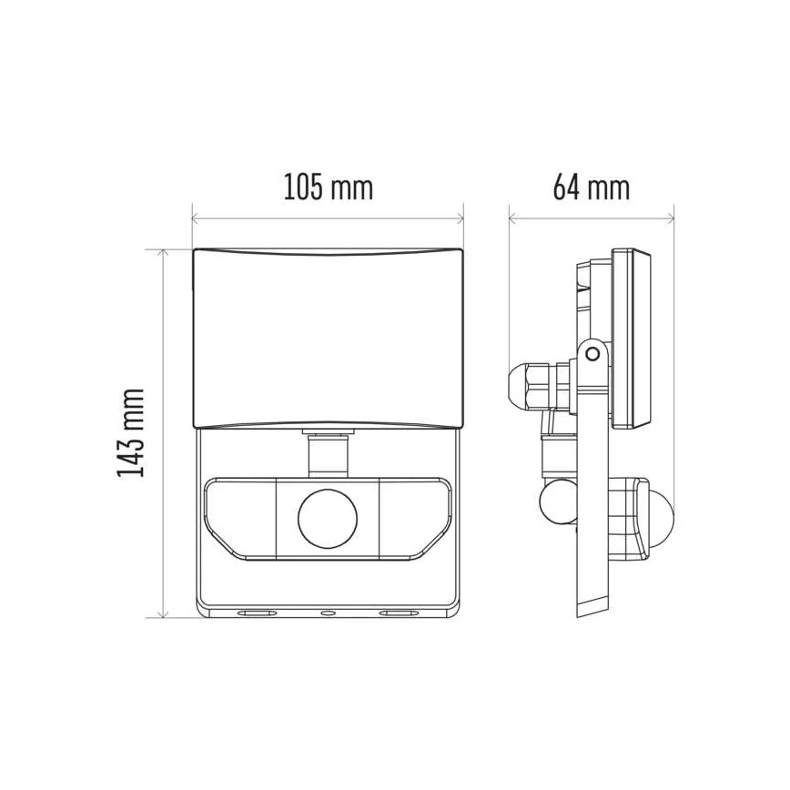 LED Floodlight with a sensor LED/10,5W/230V IP54