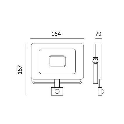 LED Floodlight with a sensor LED/30W/230V 6500K IP44