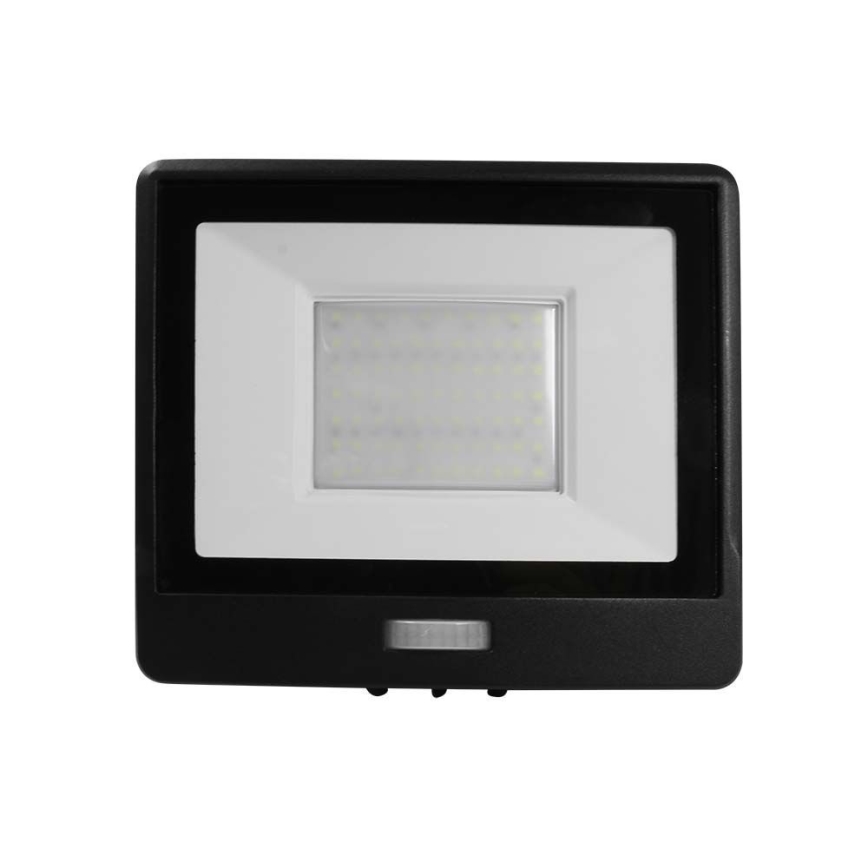 LED Floodlight with a sensor LED/50W/230V 4000K IP65 black