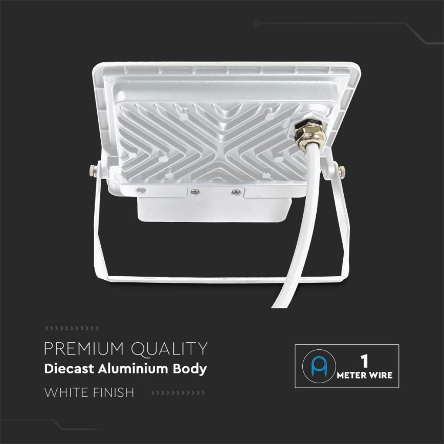 LED Floodlight with a sensor LED/50W/230V 4000K IP65 white