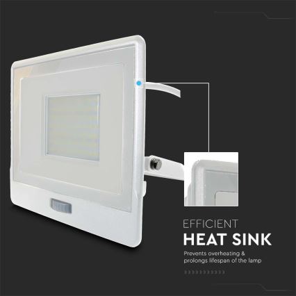 LED Floodlight with a sensor LED/50W/230V 4000K IP65 white