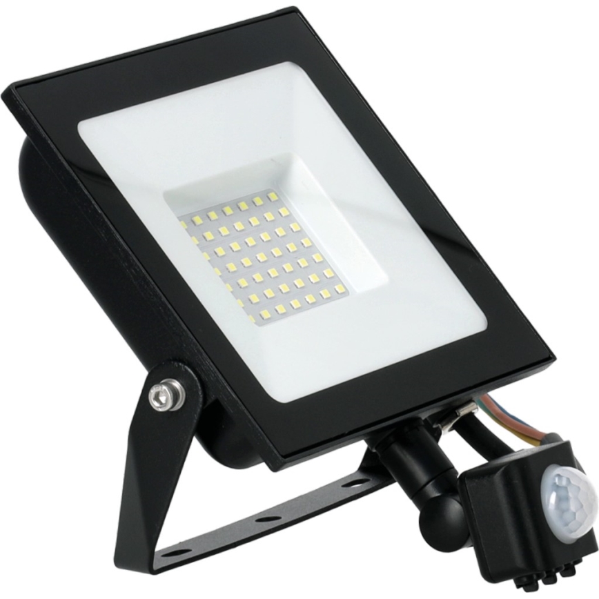 LED Floodlight with a sensor LED/50W/230V 6500K IP44 black