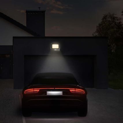 LED Floodlight with a sensor LED/50W/230V 6500K IP65 black