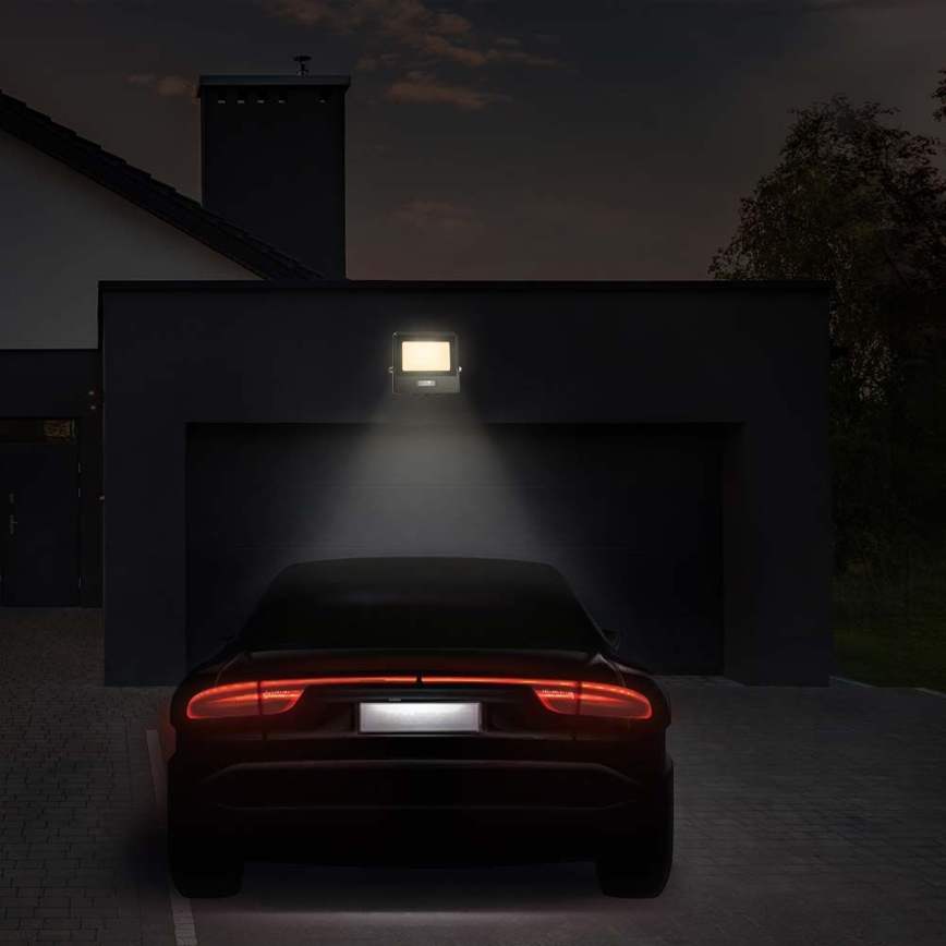 LED Floodlight with a sensor LED/50W/230V 6500K IP65 black