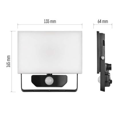 LED Floodlight with a sensor TAMBO LED/20W/230V 4000K IP54