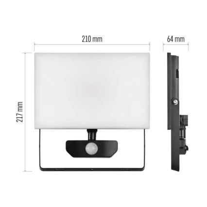 LED Floodlight with a sensor TAMBO LED/50W/230V 4000K IP54
