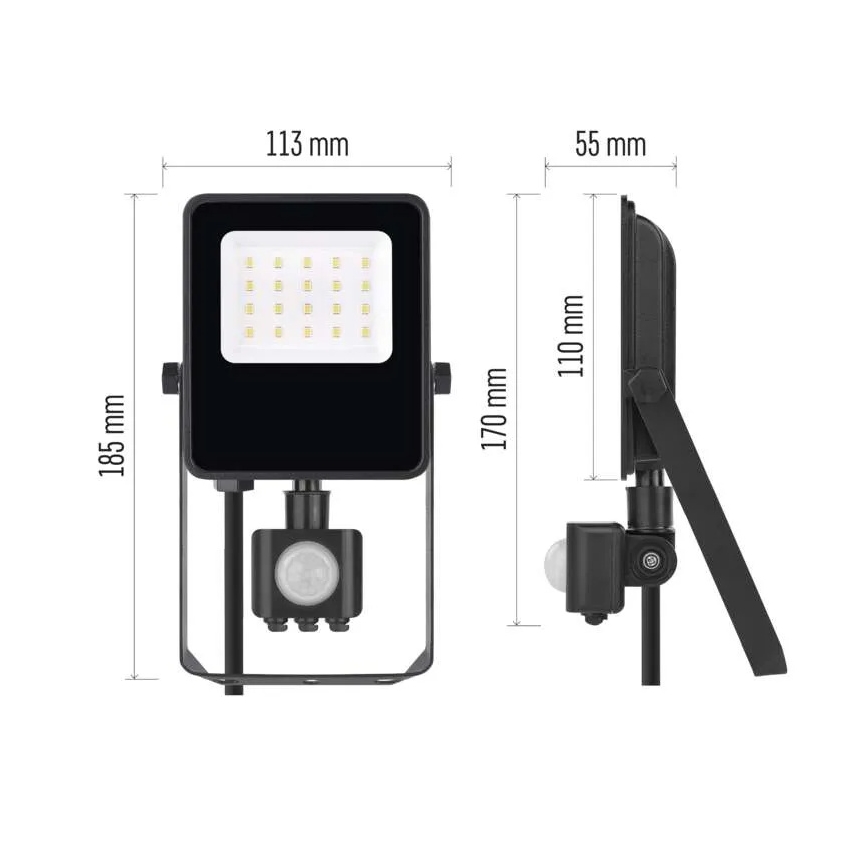 LED Floodlight with a sensor VISIO LED/10W/230V 4000K IP65