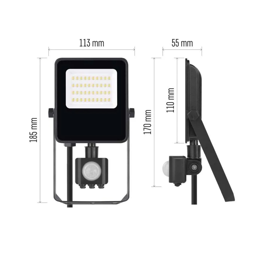 LED Floodlight with a sensor VISIO LED/20W/230V 4000K IP65