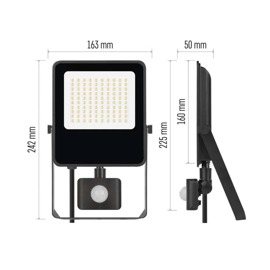 LED Floodlight with a sensor VISIO LED/50W/230V 4000K IP65