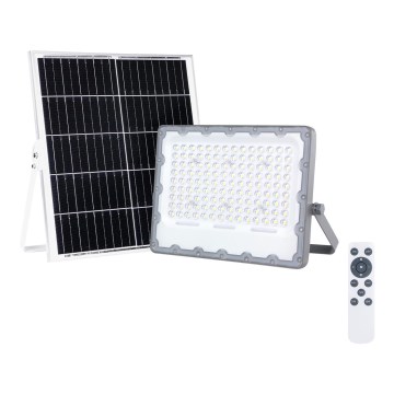LED Floodlight with a solar panel FOCUS 100W/15000 mAh 3,2V 6000K IP65 + remote control