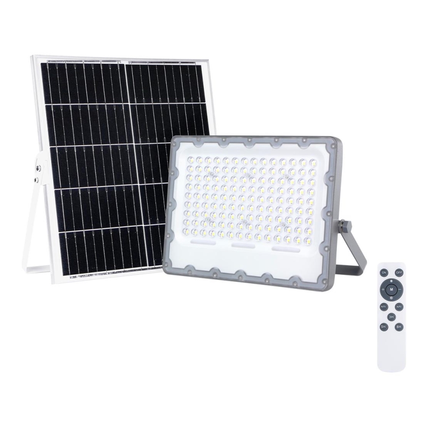 LED Floodlight with a solar panel FOCUS 100W/15000 mAh 3,2V 6000K IP65 + remote control