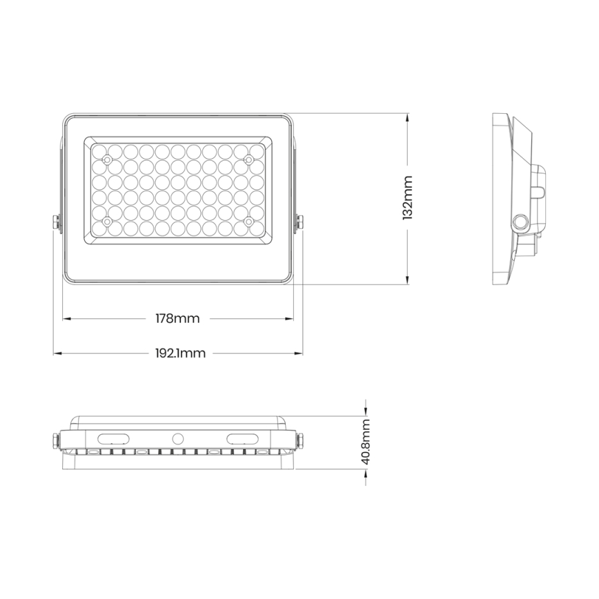 LED Floodlight with a solar panel FOCUS 60W/10000 mAh 3,2V 6000K IP65 + remote control