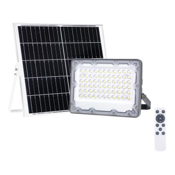 LED Floodlight with a solar panel FOCUS 60W/10000 mAh 3,2V 6000K IP65 + remote control