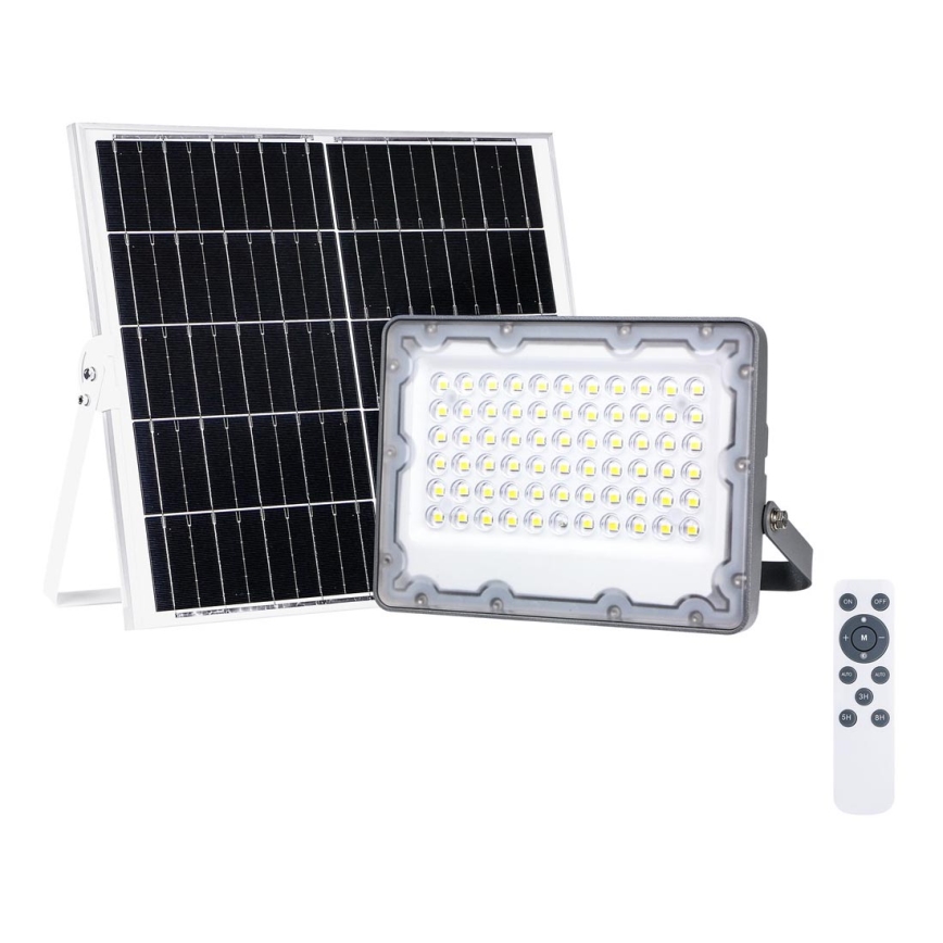 LED Floodlight with a solar panel FOCUS 60W/10000 mAh 3,2V 6000K IP65 + remote control